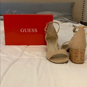 Guess strap ankle heel